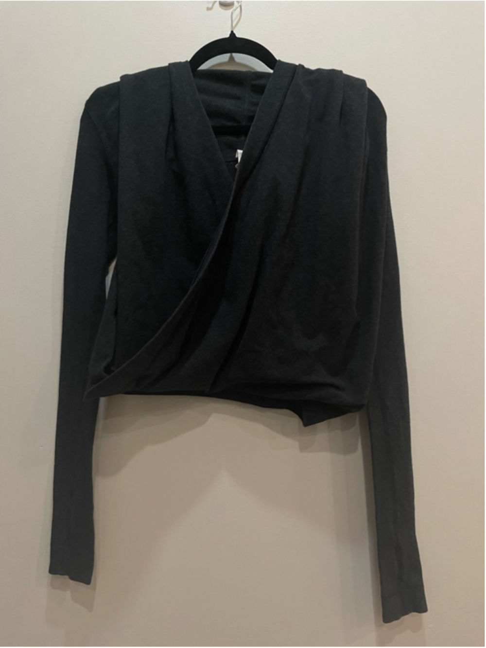 Lululemon Iconic Wrap Long Sleeve Hoodie Top 4 Womens Thumb Holes Pima Cotton